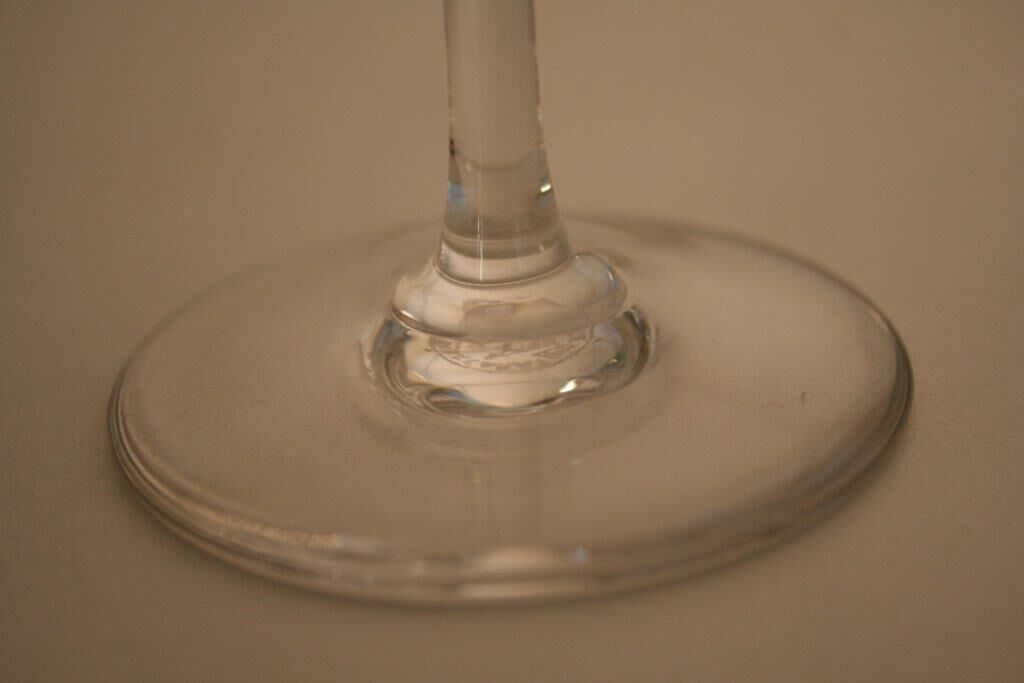 4 flutes carved Crystal Baccarat