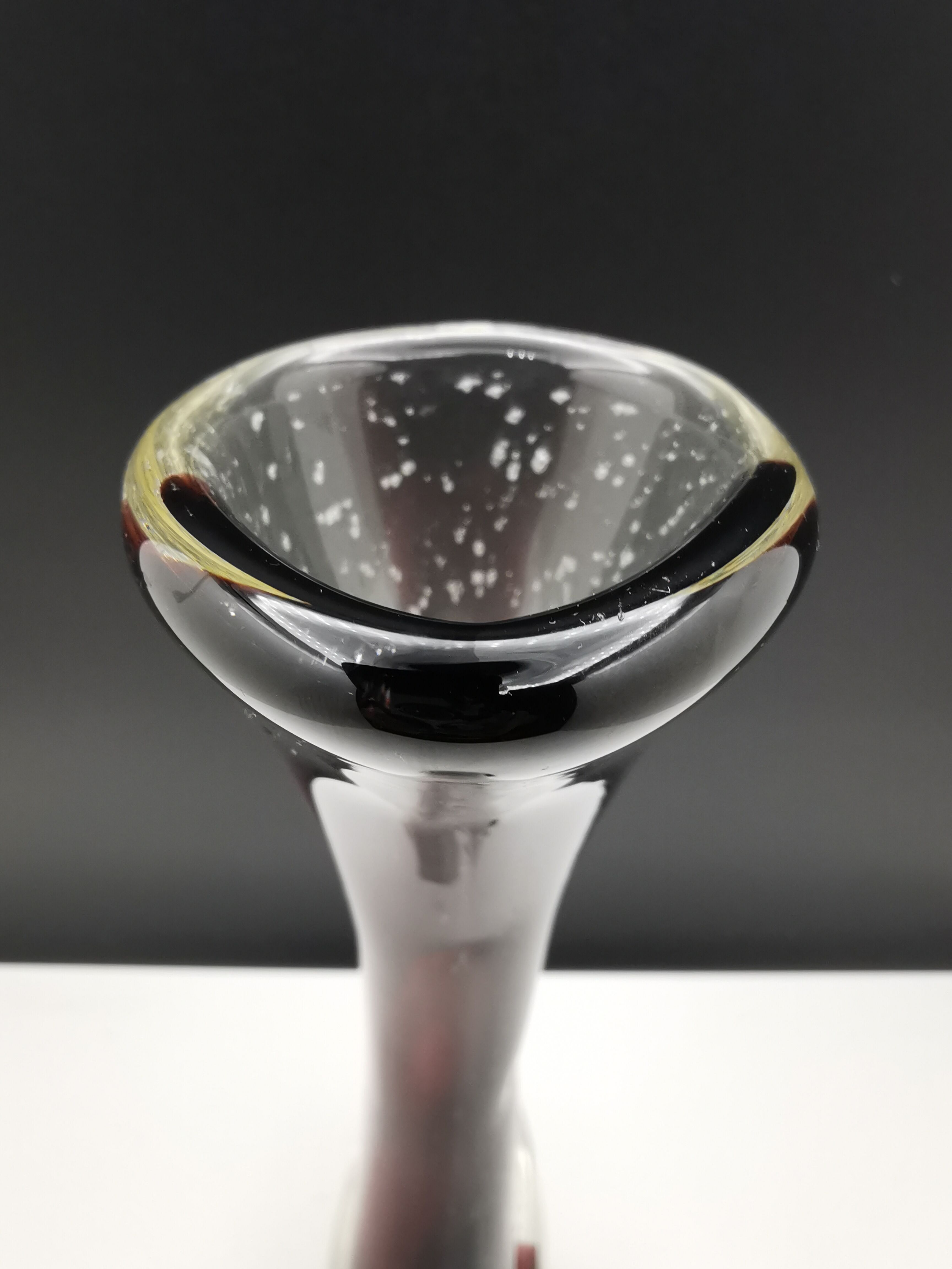 Vintage glass vase bubble 60s/70s