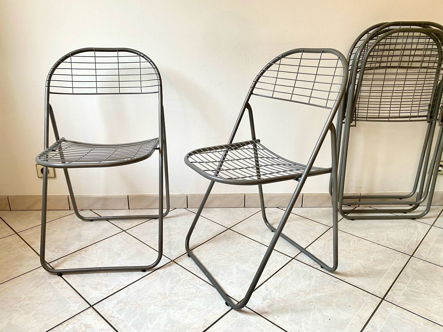 2 folding chairs Äland IKEA design Niels Gammelgaard vintage 90s