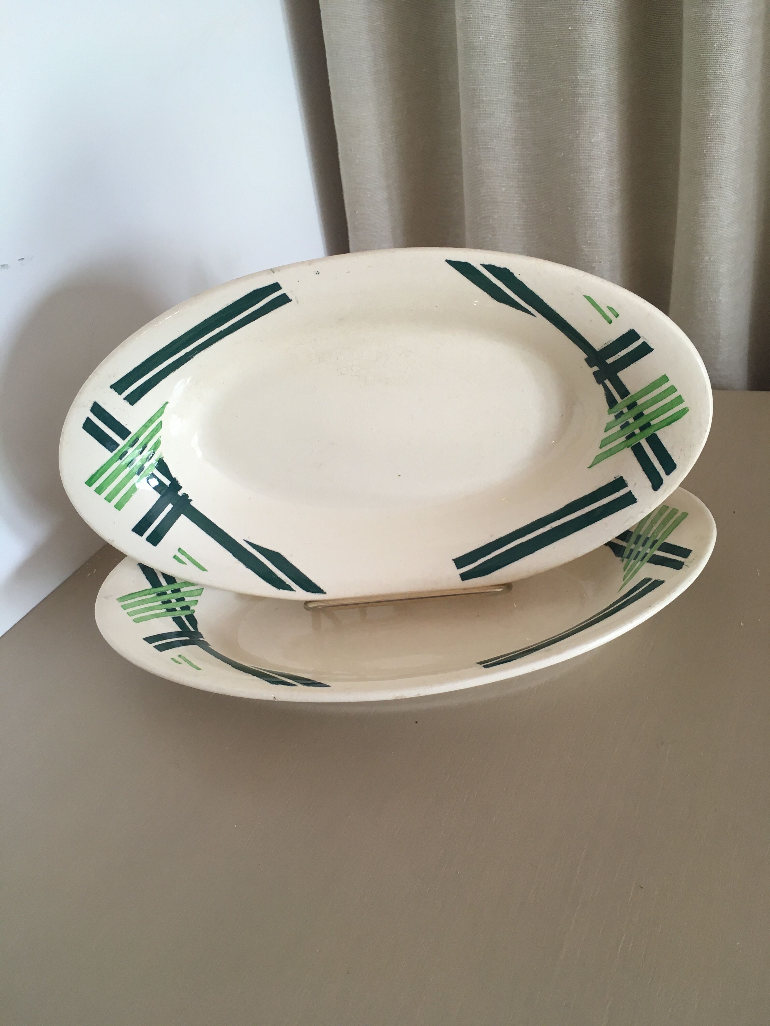 2 earthenware ravines HBC Choisy Le roi