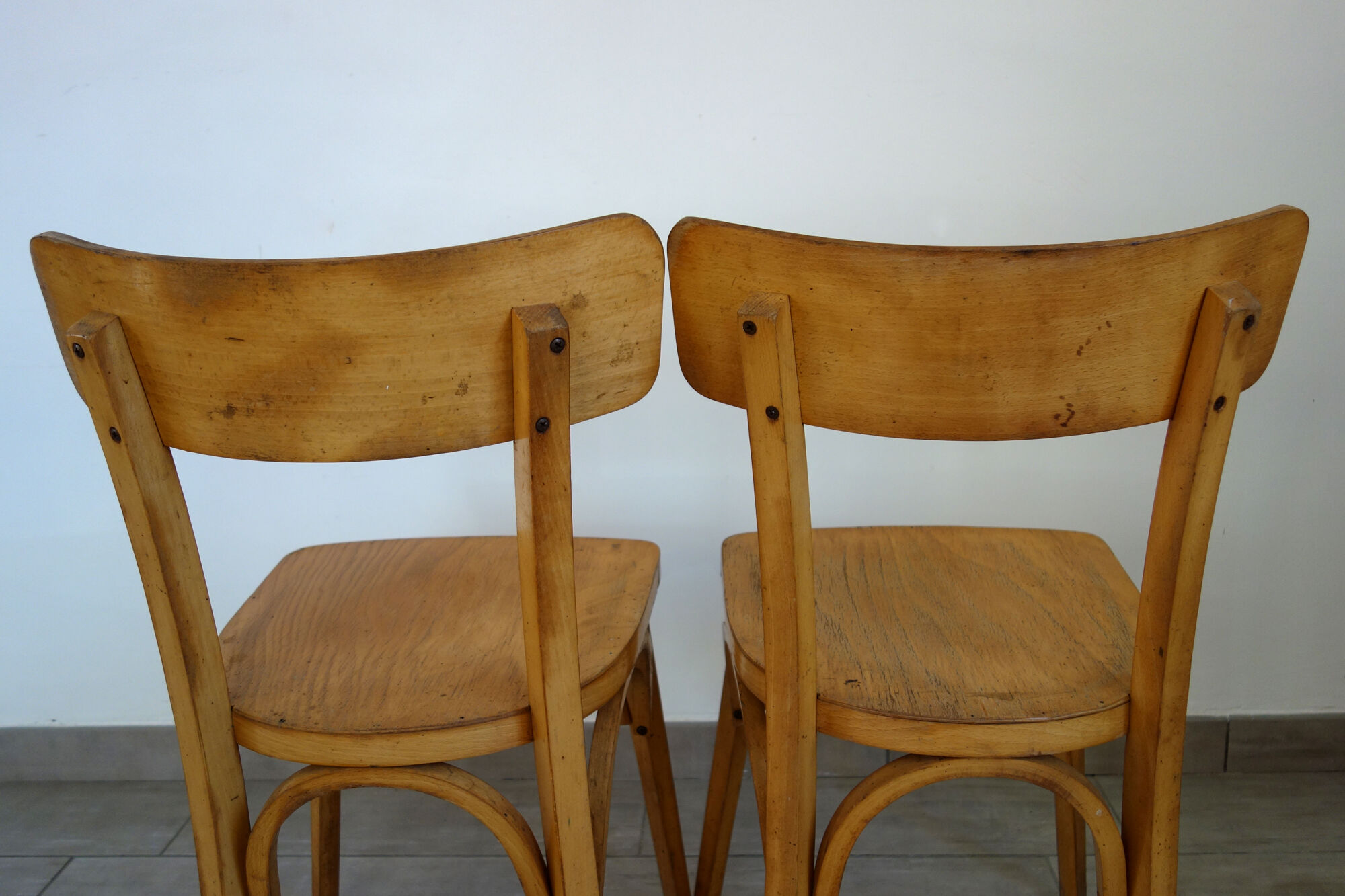 Pair of vintage Luterma bistro chairs