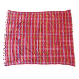 Vintage checkered blanket from Morocco - 179 x 214 cm