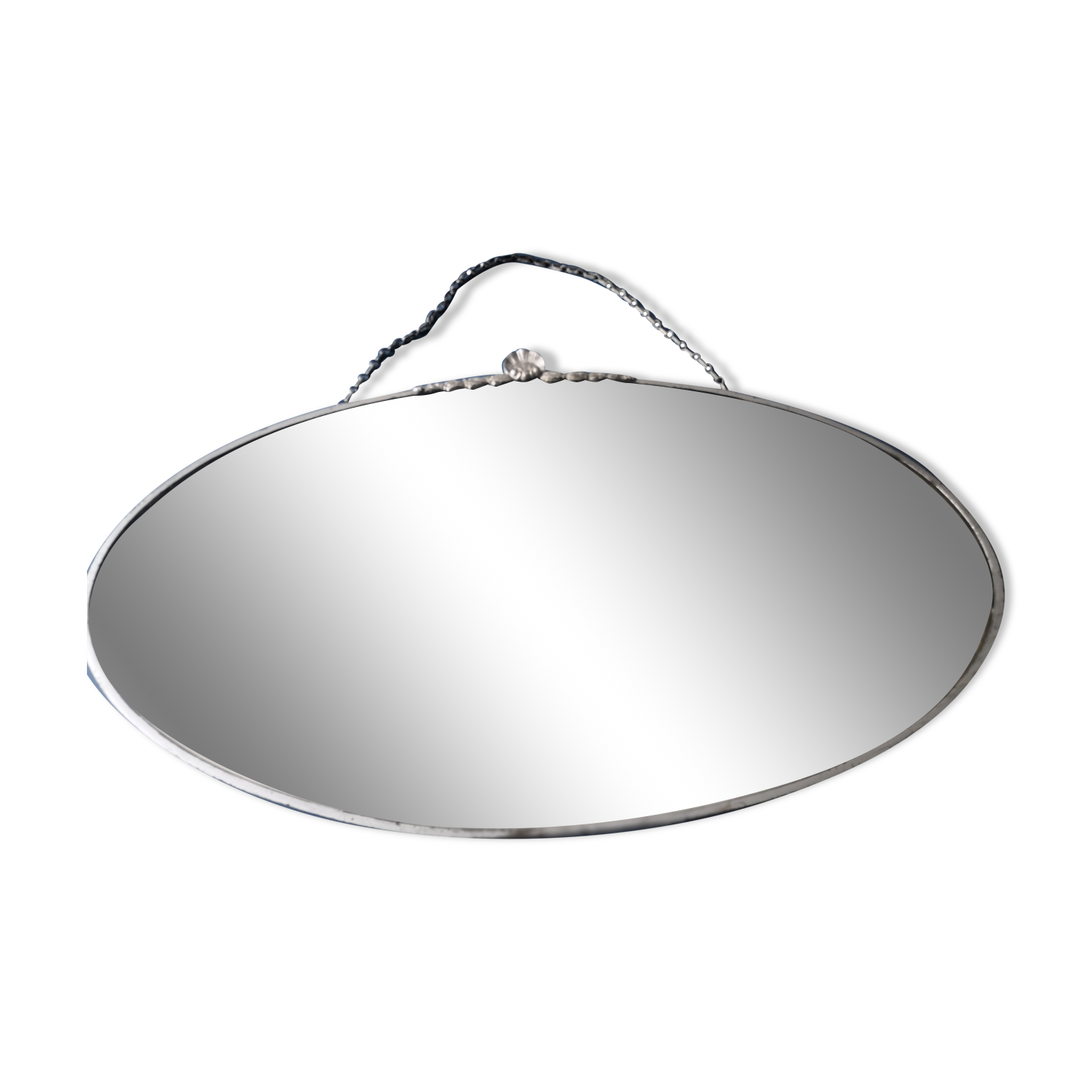 Old bevelled art deco mirror  61x34cm