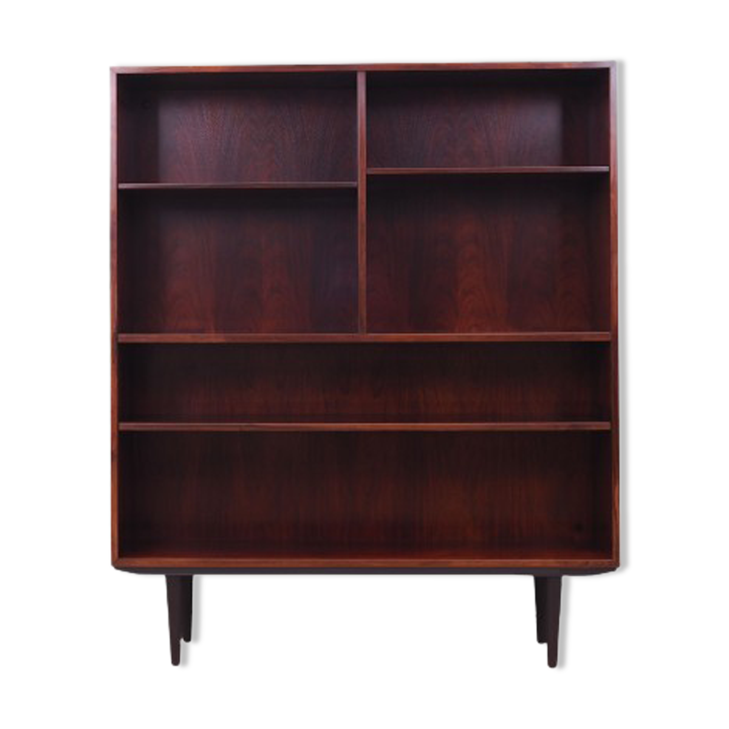 Bibliothèque en palissandre, design danois, années 1960, fabriquée par Omann Jun