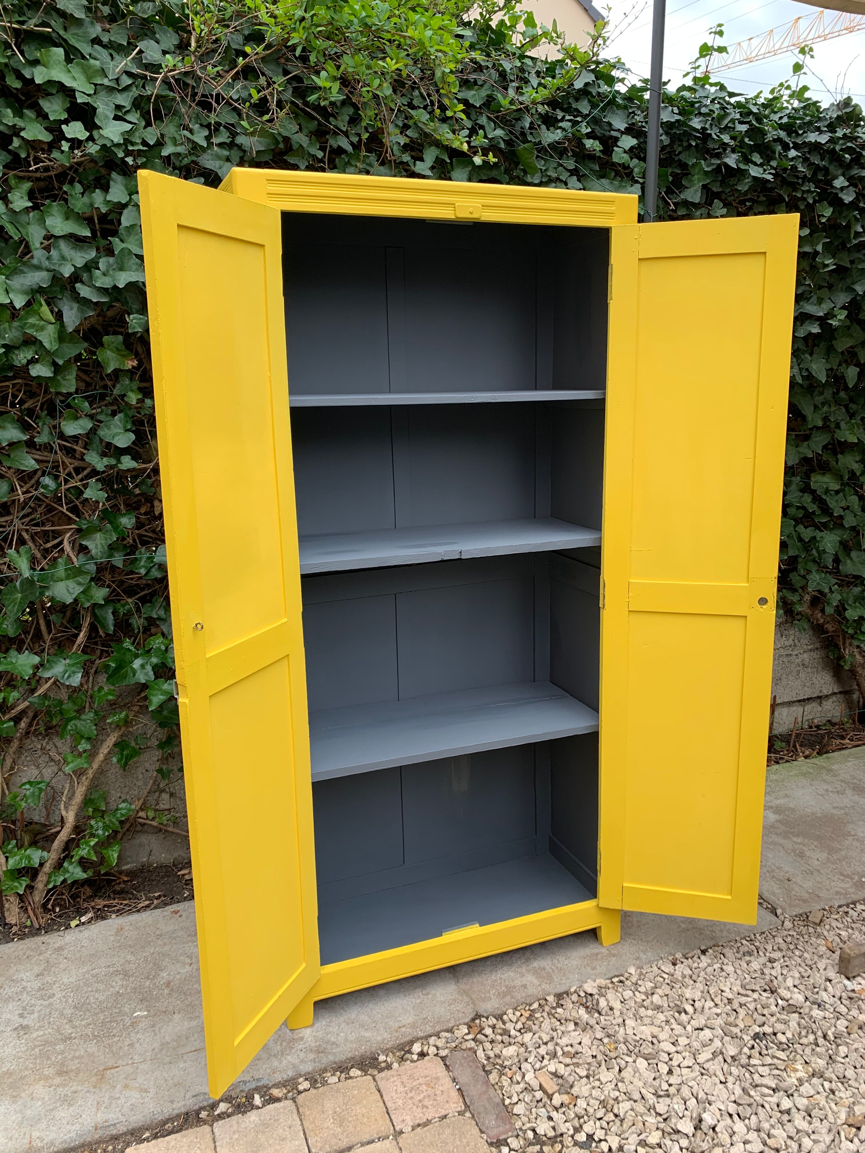 Powdered yellow parisian wardrobe 1950