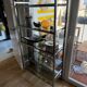 Grande bibliothèque vintage années 70 – chrome et verre fumé