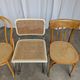 Set of 4 Mix & Match Dining Chairs with Cane Seat / Mid-Century Dining Furn