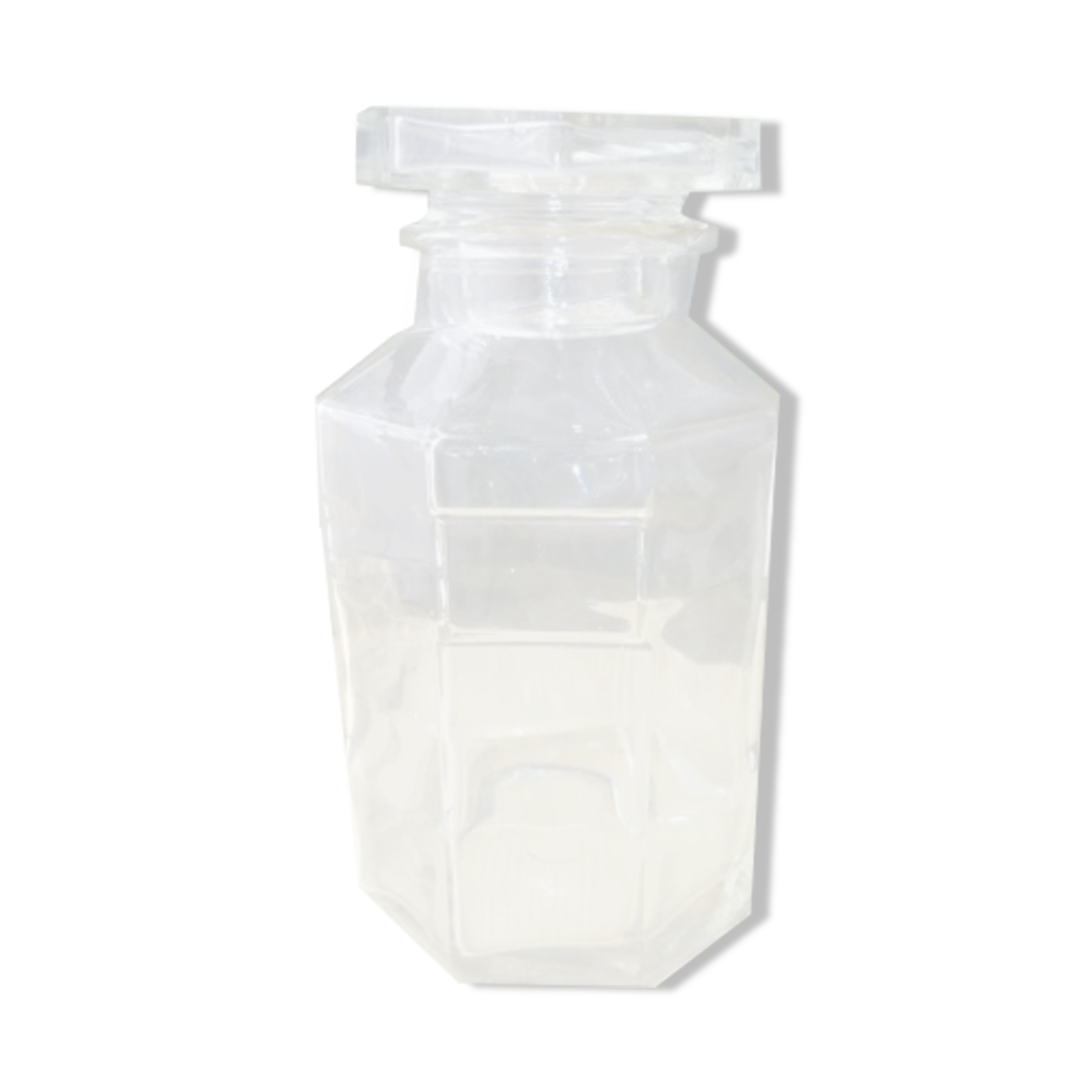 Old large bobon pot or glass pharmacy jar