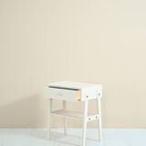 Scandinavian bedside table painted in white