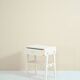 Scandinavian bedside table painted in white