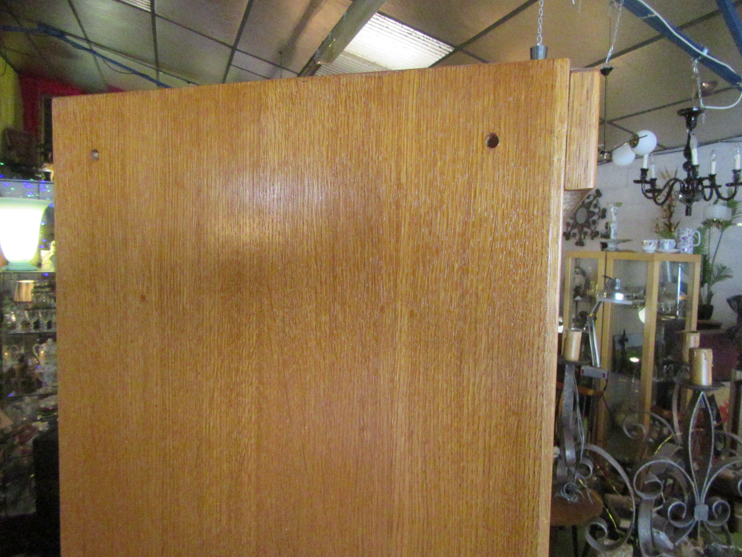 Meuble modulable de bureau ou de salon plaqué chêne des années 1960