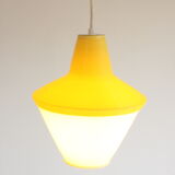 Early plastics cellulose pendant lamp by Atelier de recherche plastique and Rotaflex 1950s.
