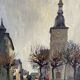 Oil on canvas by Albert Dandoy from 1937 - Church in Marche