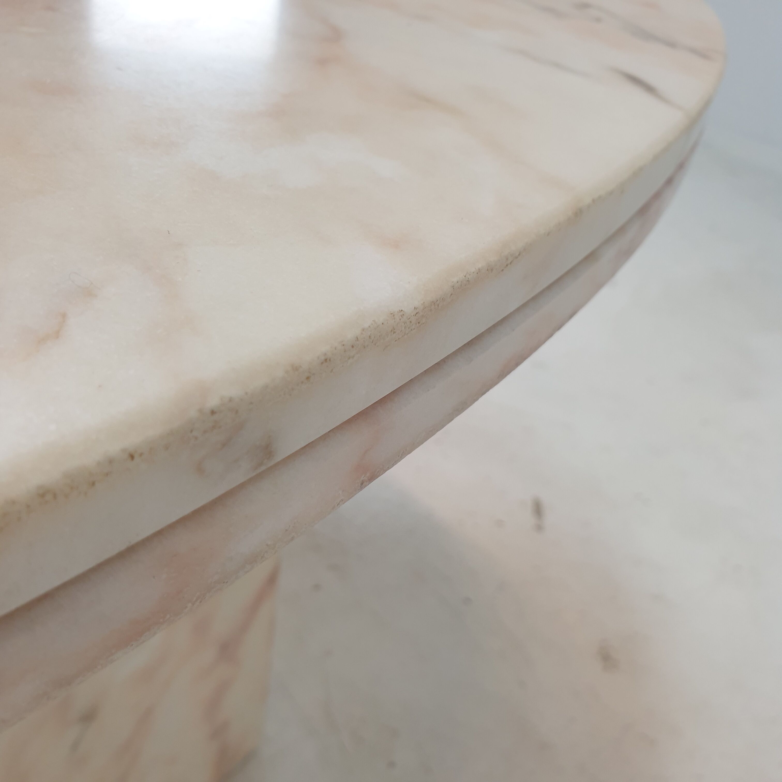 Italian marble oval coffee table, 1970's