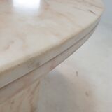 Italian marble oval coffee table, 1970's