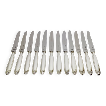 ALFENIDE - 12 SILVER-PLATED TABLE KNIVES