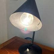Lampe de bureau noire réglable mid-century (1950-1960) Helo Leuchten