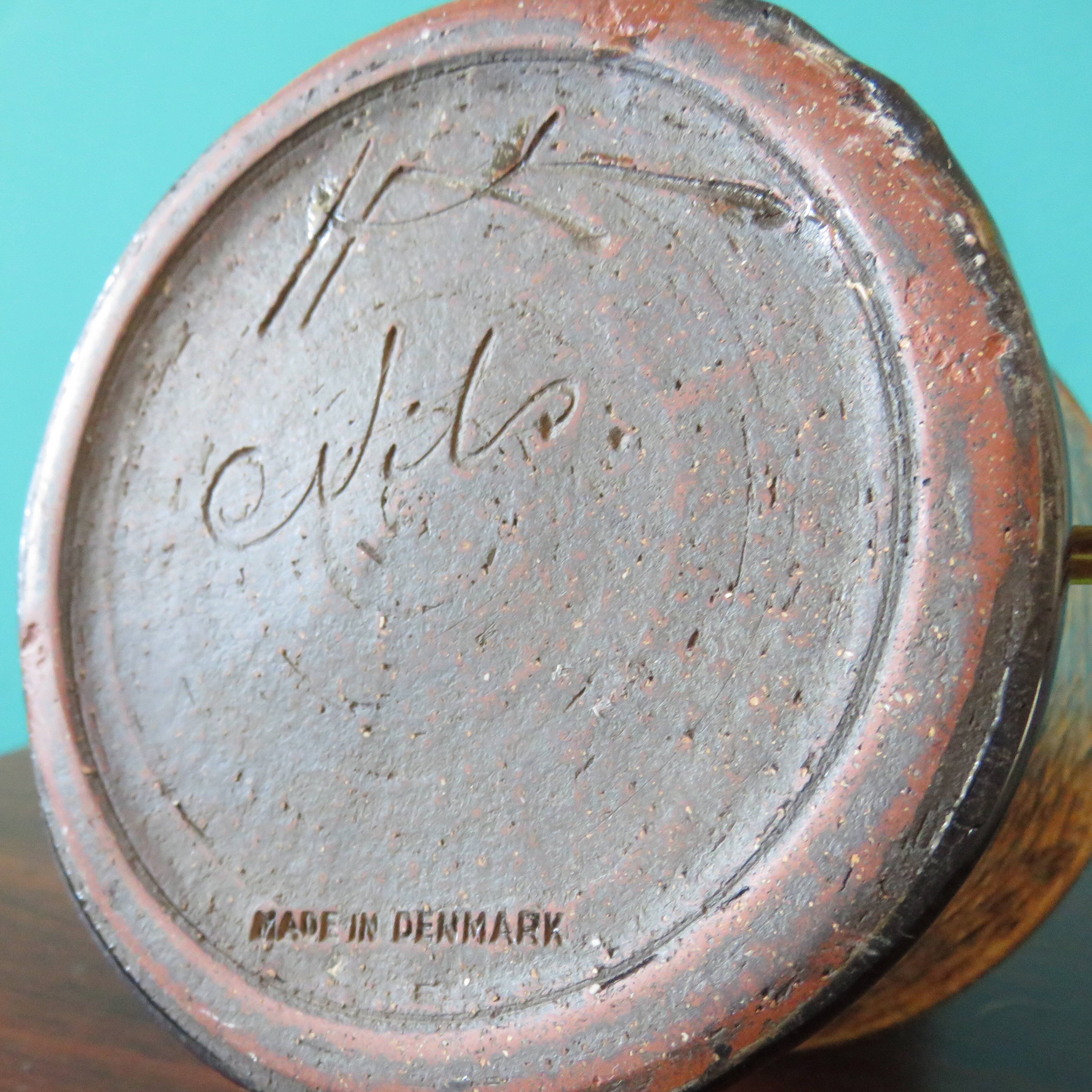 Bedside lamp in stoneware and ochre glaze. Nils Kahler, Denmark, 1965