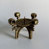 Brutalist Bronze Candle Holder, 1970s