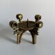 Brutalist Bronze Candle Holder, 1970s