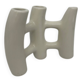 Brutalist vase in white ceramic