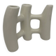 Brutalist vase in white ceramic