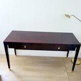 Bureau en acajou avec pieds en laiton