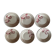 Set of six dessert plates Sarreguemines model Denise