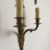 Paire d'appliques anciennes en bronze doré , style louis XVI