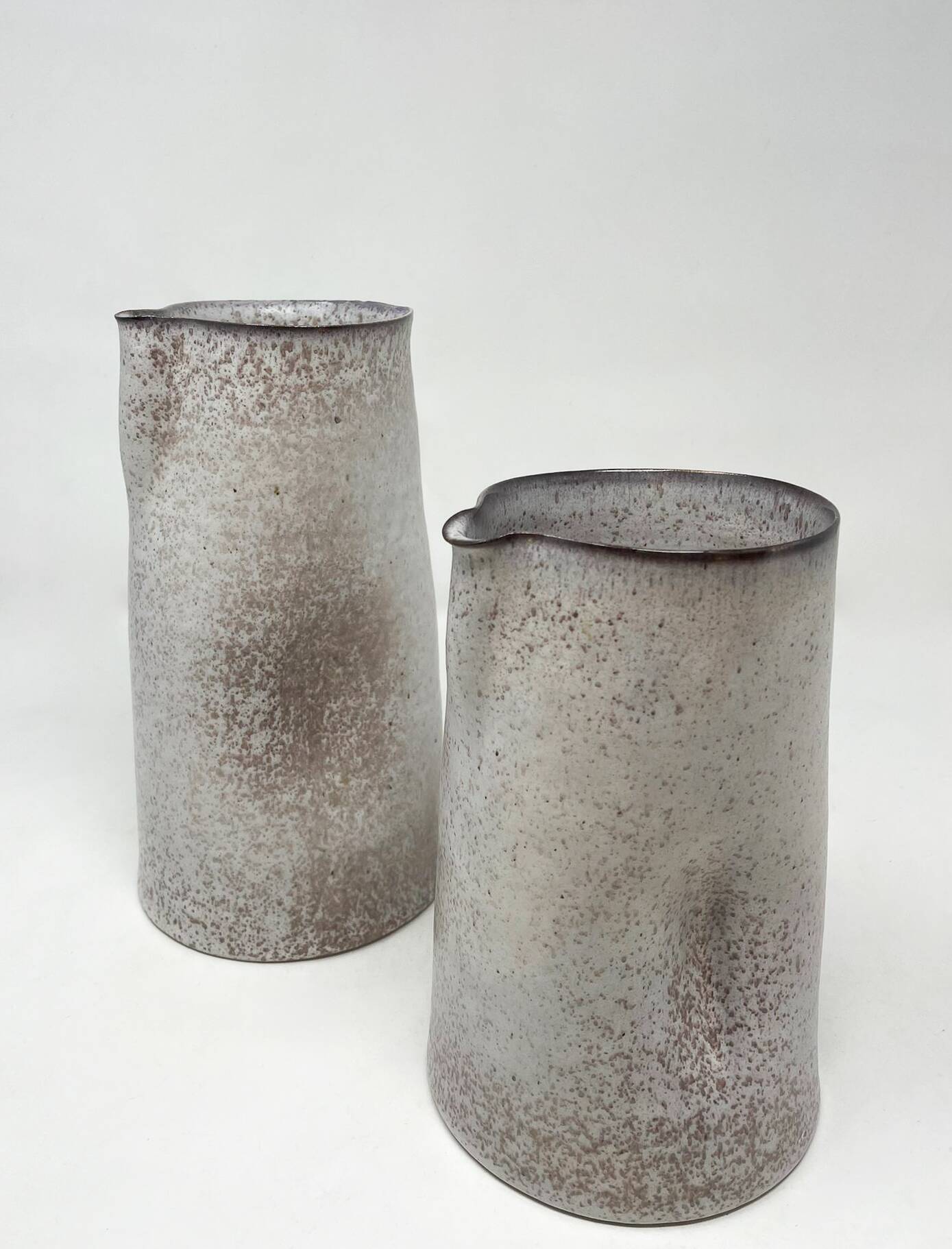 Mid-Century Modern Pair of Ceramic Pitchers by Alessio Tasca, 1970s, Italy