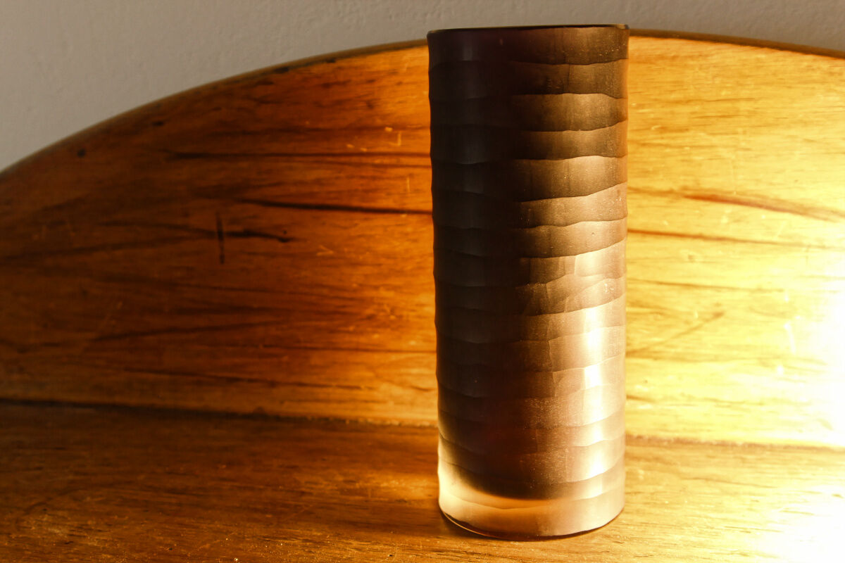 Multilayer tubular glass vase