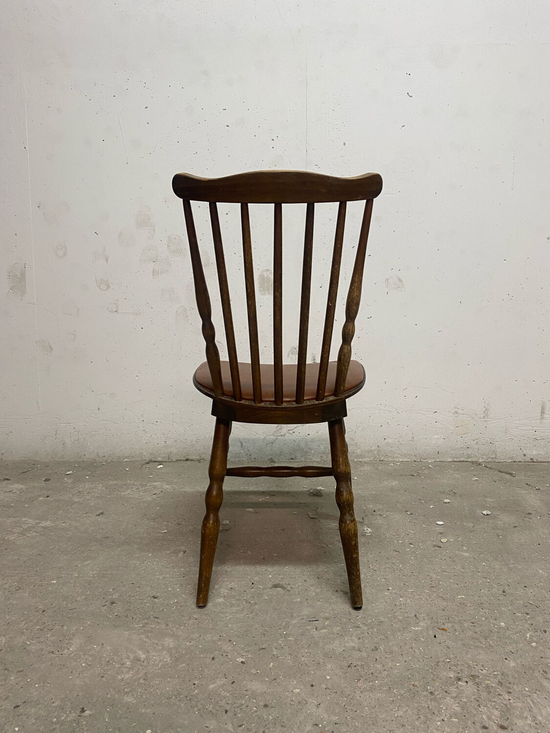 Vintage "Western" chair in dark wood