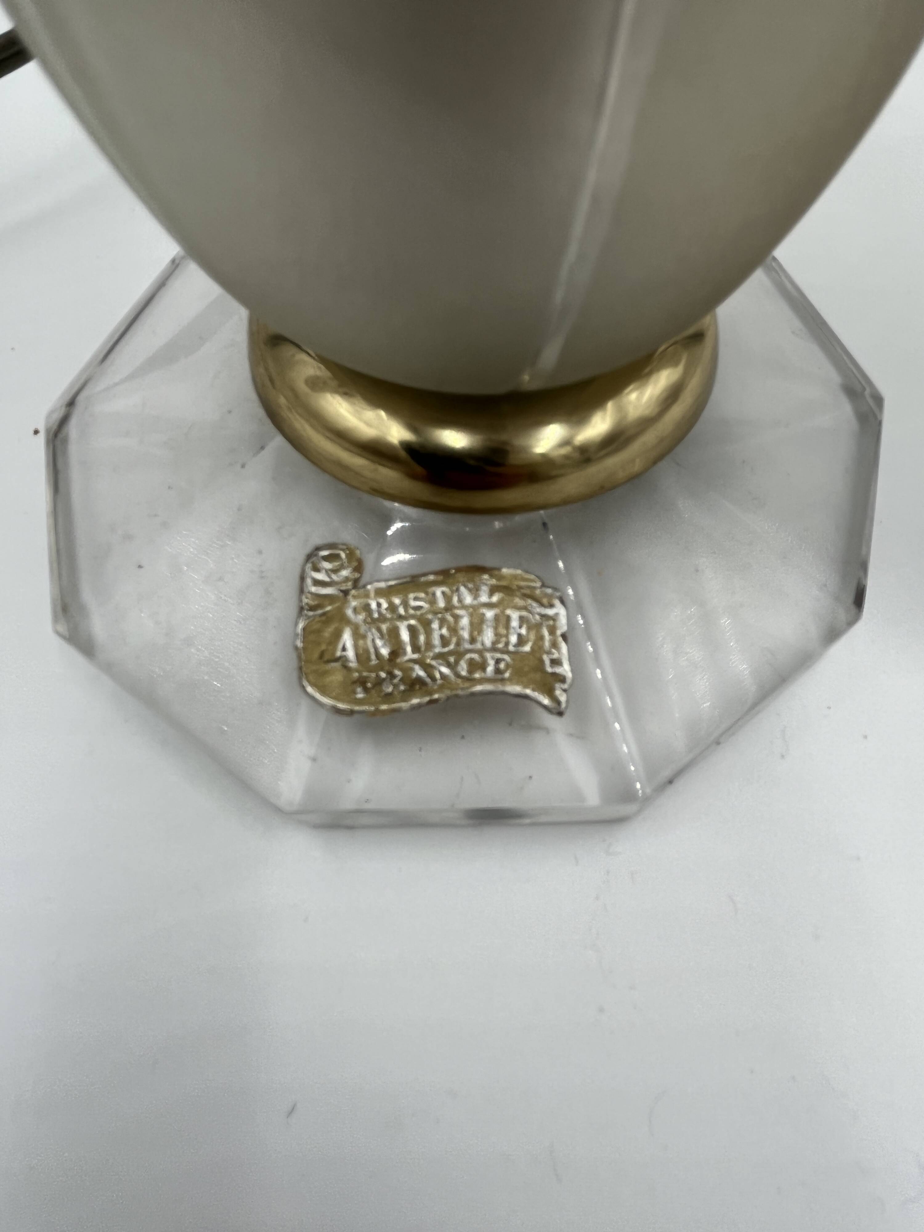 Pair of Crystal Candelabra Lamps - Val d'Andelle