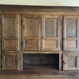 Old 2-part oak woodwork sideboard