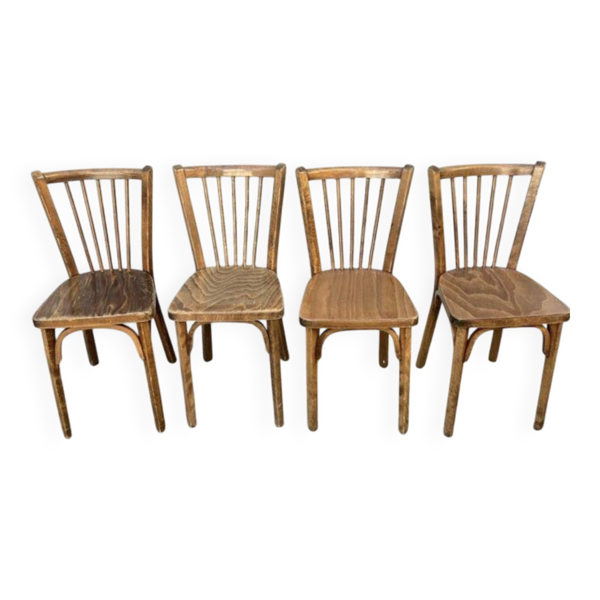 (Lot) 4 chaises bistrot Baumann