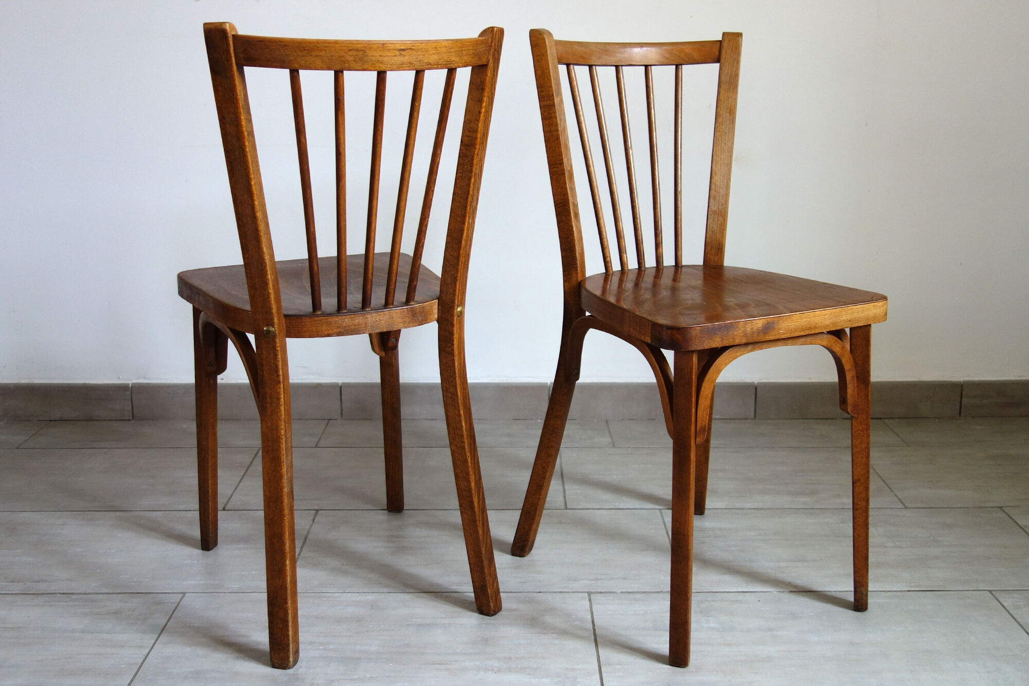 Pair of Baumann bistro chairs 50s/60s