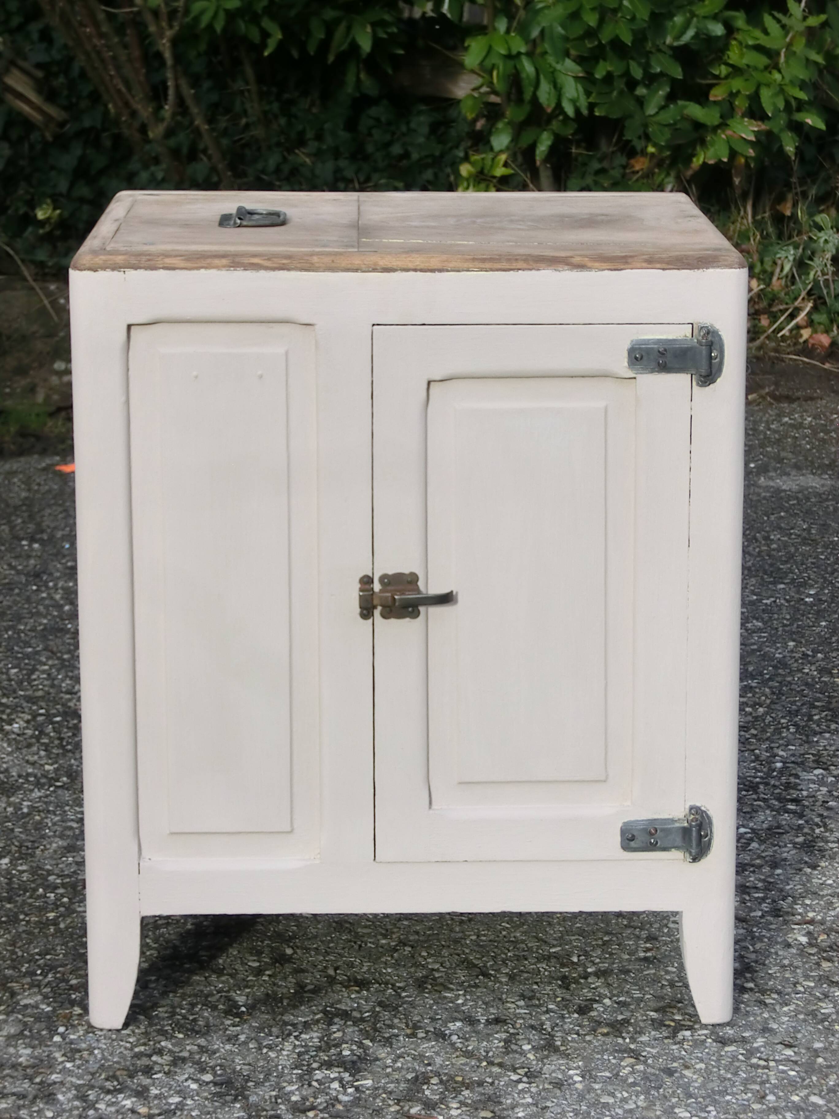 Old bistro icebox in solid oak - Small sideboard