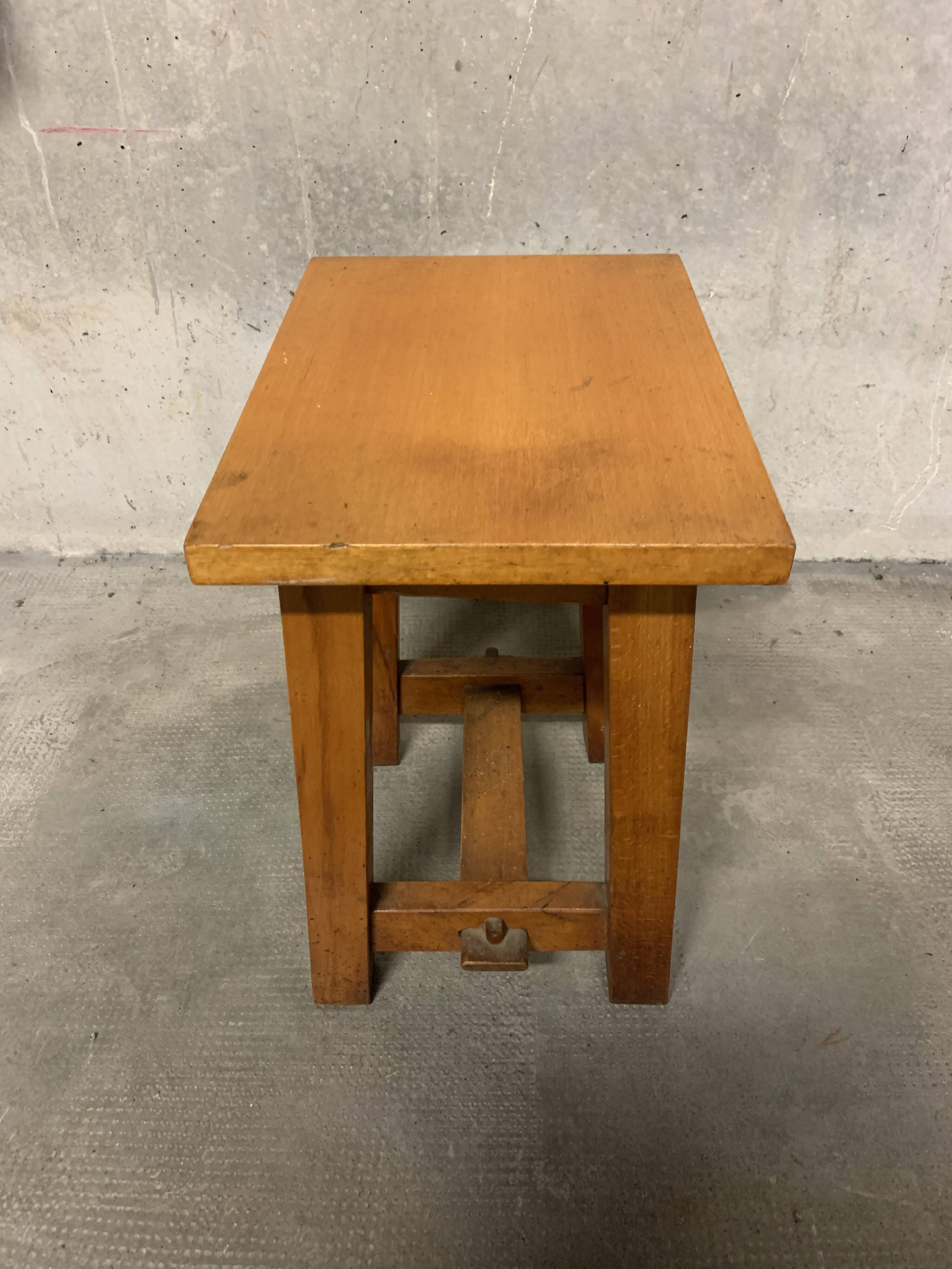 Vintage solid wood regional craft stool