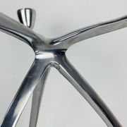 Space Age tripod candle holder by De Bijenkorf in aluminum, 1970s