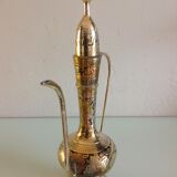 Indian brass theiere chiseled  vintage 70s
