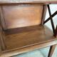 Oak bedside table with crossbars