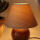 Lampe chevet pied boule en bois vintage