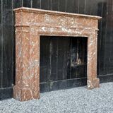 Napoleon III Louis XIV Style Fireplace In Red Rance Marble Circa 1880