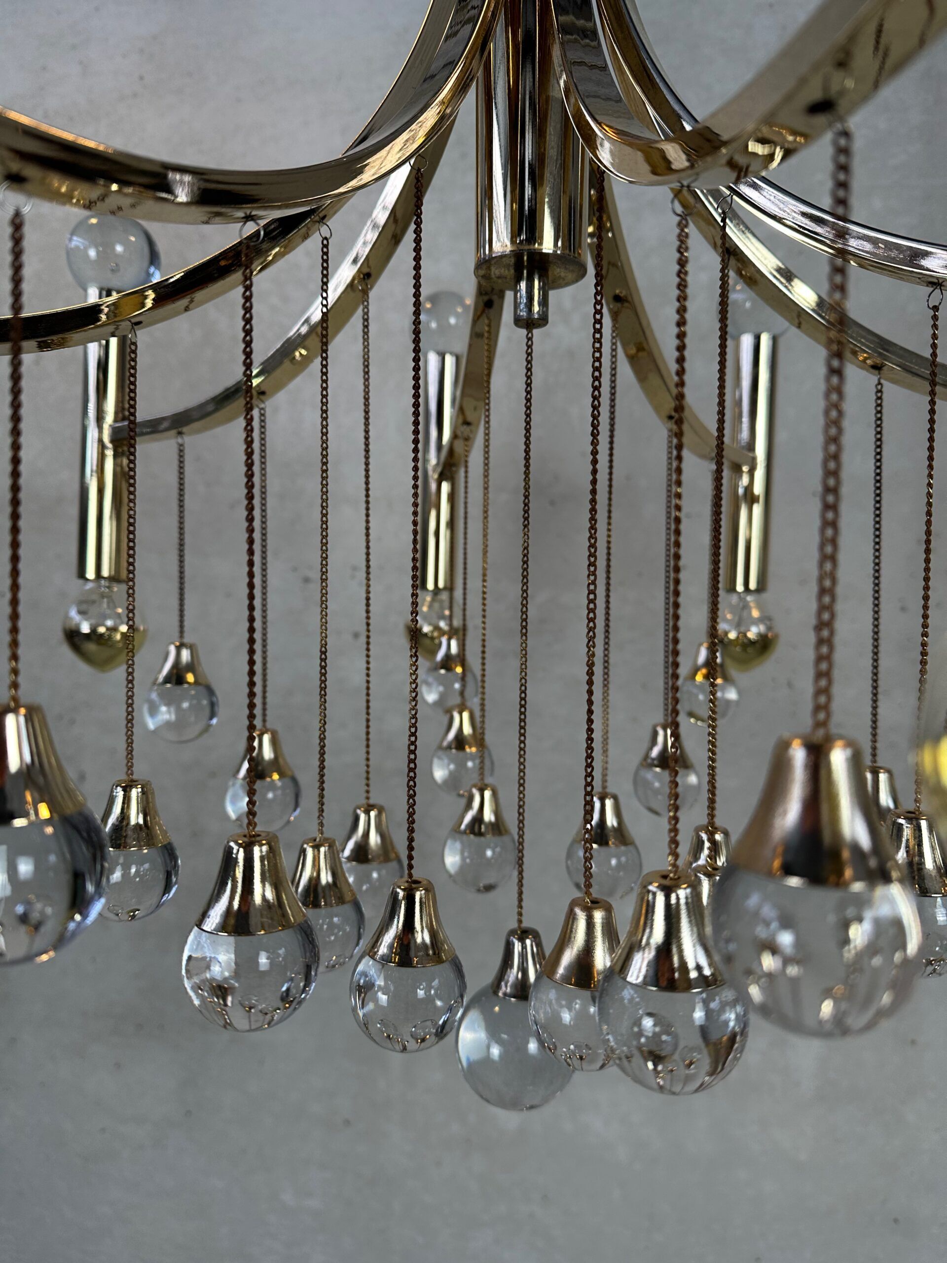 Chandelier vintage italien Gaetano Sciolari