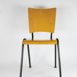 Marko school chair by Ynske Kooistra wood and metal 60s