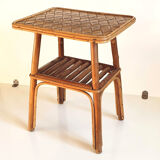 Vintage rattan side table