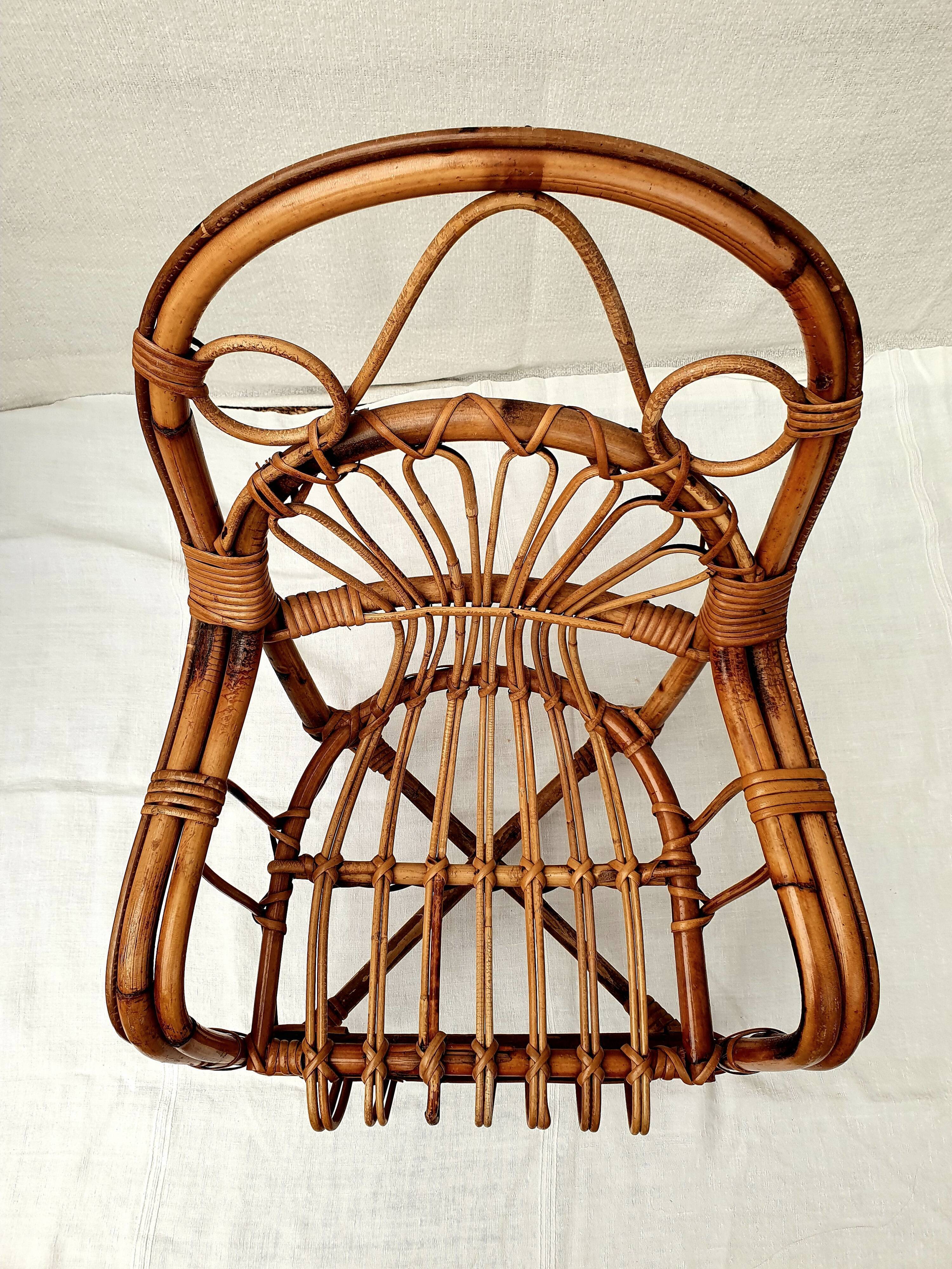 Children's rattan armchair