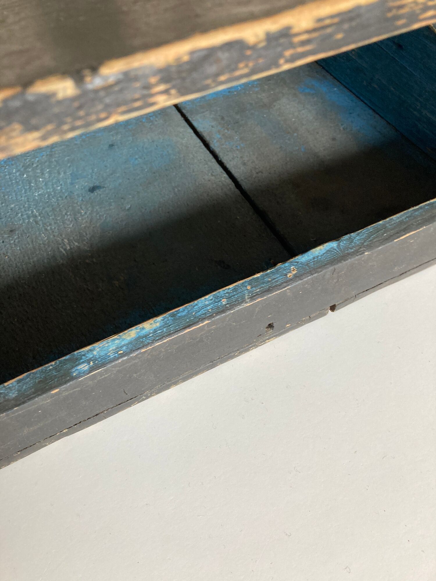 19th farm storage box in washed wooden popular arts