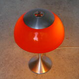 Unilux vintage orange mushroom lamp 1970