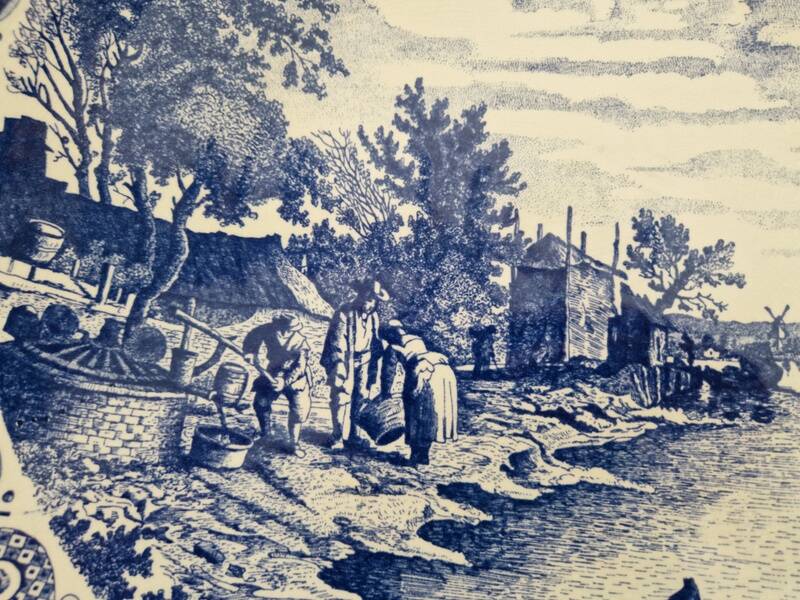 Important Delfts Blauw Chemkefa earthenware dish, Maastricht